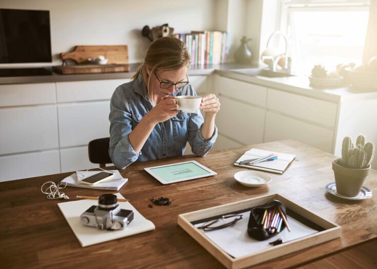 Homeoffice in der Küche