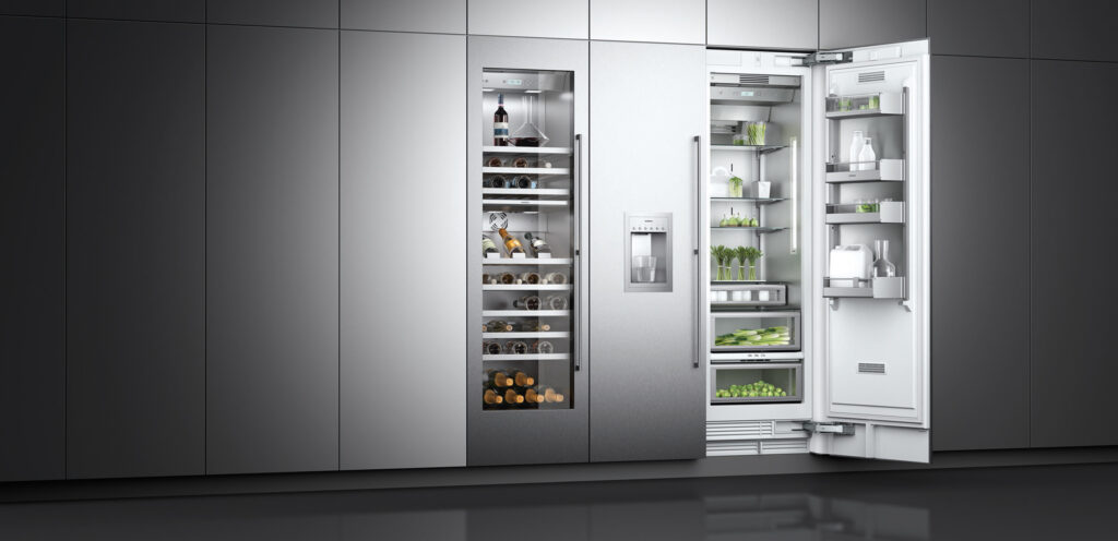 Perfekt integriert: Weinklimaschrank von Gaggenau