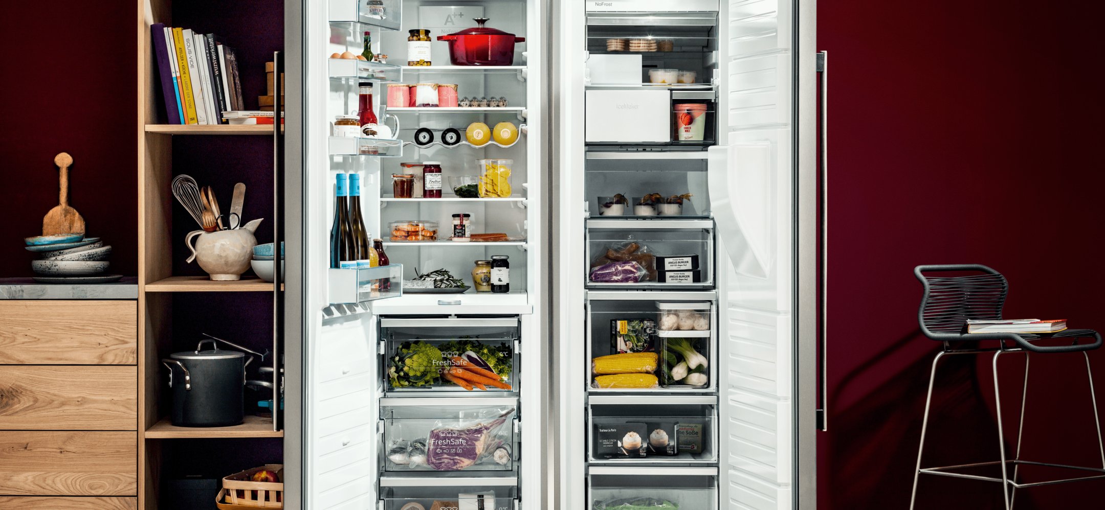 Die verschiedenen Kühlzonen des Kühlschranks