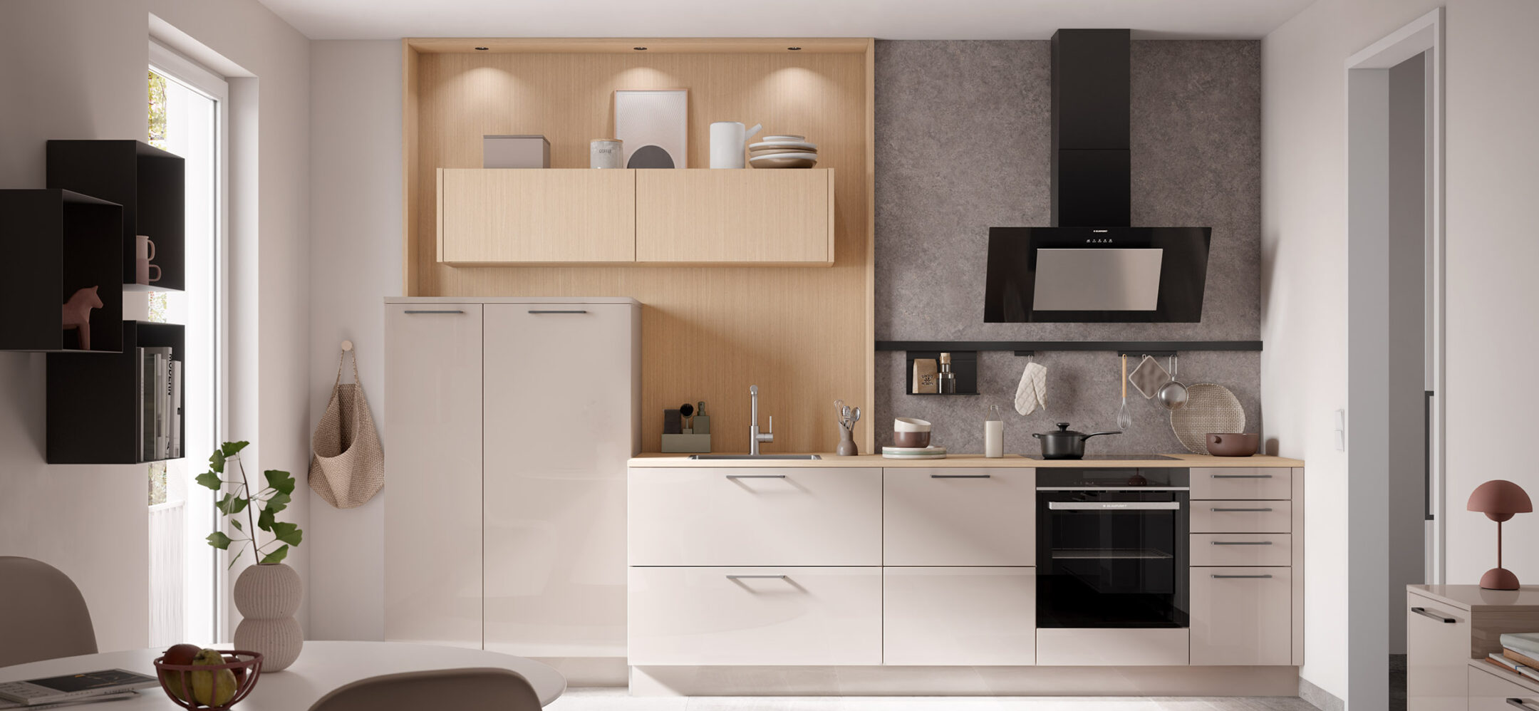 Klassische Einzeilige Küche