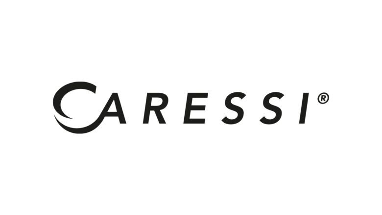 Caressi Marken-Logo in schwarz mit weißem Hintergrund