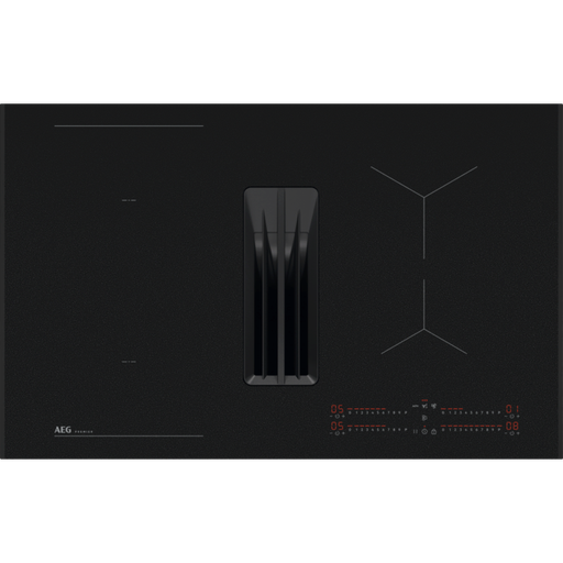 Glaskeramikfeld AEG schwarz mir mittigem Dunstabzug