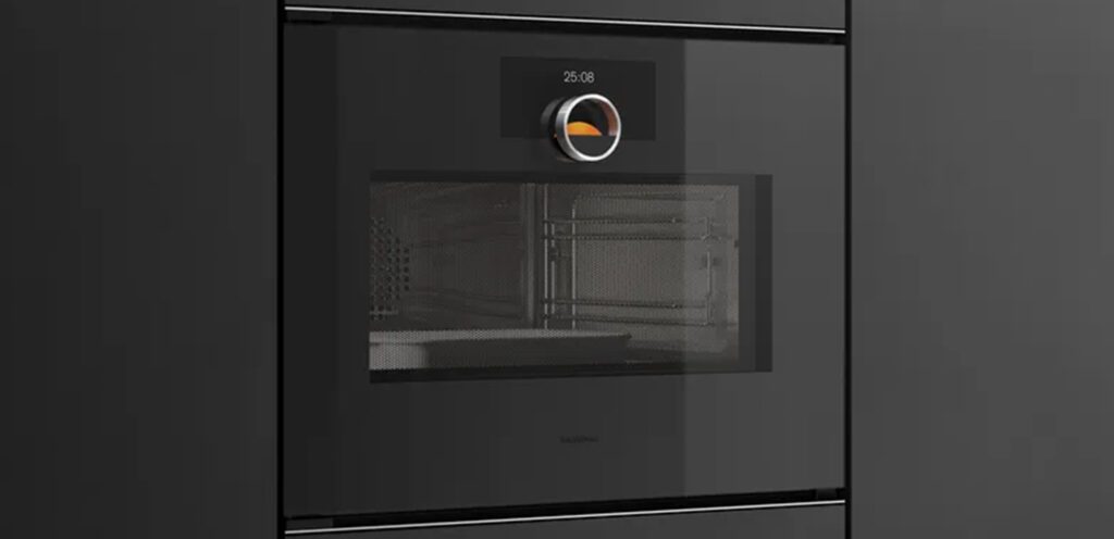 Minimalistic Mikrowelle von Gaggenau in schwarz