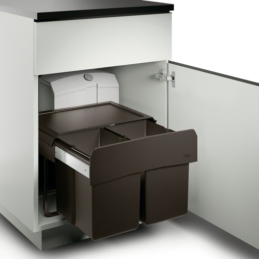 PLANA Abfallsammler Double Short Smart in schwarz